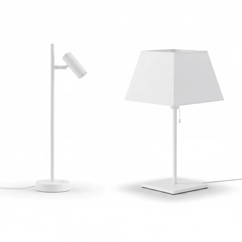 Hvide bordlamper