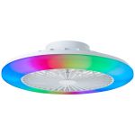 Brilliant Salerno Loftventilator Plast  Metal Hvid 36W 4700lm - 830-865 CCT+RGB | 485mm - Fjernbetjening Dæmpbar