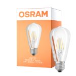 Osram Classic LED E27 Edison Filament Klar 4W 470lm - 827 Ekstra Varm Hvid | Erstatter 40W