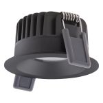 Ledvance LED spot Fix Aluminium sort 8W 680lm 36D - 930 varm hvid | Udsnit 68mm - IP44 - bedste farvegengivelse - dæmpbar