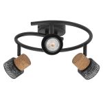 Ledvance LED Decor Spot Cork Stål Spiral Sort 10W 690lm - 827 Ekstra Varm Hvid | Dæmpbar