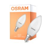 Osram Classic LED E14 Kerte Matt 3.3W 250lm - 840 Kold Hvid | Erstatter 25W