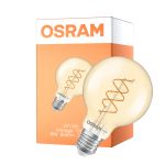 Osram Vintage 1906 LED E27 Globe Filament Twist Guld 8W 806lm - 922 Ekstra Varm Hvid | Bedste Farvegengivelse - Dæmpbar - Erstatter 60W