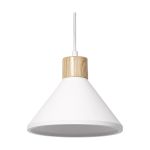 Ledvance Decor Gips/Stål/Træ Pendel Lampe Hvid | Egnet til E27