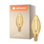 Ledvance Vintage 1906 LED E14 Kerte guld 2.5W 220lm - 824 ekstra varm hvid | erstatter 25W