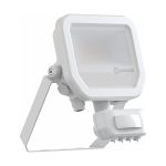 Ledvance LED Projektør Aluminium Hvid 8W 1200lm 100D - 840 Kold Hvid | IP65 - Bevægelses- Og Lyssensor - Symmetrisk