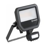 Ledvance LED Projektør Aluminium Sort 17W 2400lm 100D - 840 Kold Hvid | IP65 - Bevægelses- Og Lyssensor - Symmetrisk