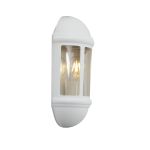 Ansell LED Vægbelysning Latina Halv Lanterne Hvid - Egnet til E27 up to 42W | IP65 - Lyssensor