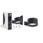 D'Lite Vægbelysning Lucia Sort 1.5W - 830 Varm Hvid | IP54 - Solar Batteri - Lyssensor