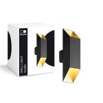 D'Lite Vægbelysning Nura Aluminium Sort Up & Down 7W 250lm - 830 Varm Hvid | IP44