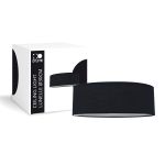 D'Lite Loftlampe Lunelle 30cm Tekstil Sort | Egnet til 2x E27 