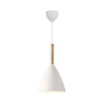 DFTP by Nordlux Pure 20 Pendel Lampe Metal og Træ Hvid | Egnet til E27