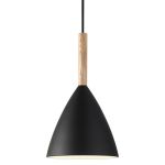 DFTP by Nordlux Pure 20 Pendel Lampe Metal og Træ Sort | Egnet til E27