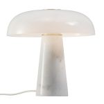 DFTP by Nordlux Bordlampe Glossy Marmor og Glas Hvid | 320mm - Egnet til 1x E27
