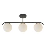 Nordlux Grant Pendel Lampe Glas Sort | Egnet til 3x E14