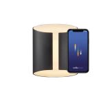 Nordlux Grip Smart LED Vægbelysning sort 10W 830lm 120D - 827 ekstra varm hvid | dæmpbar – IP54