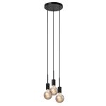 Nordlux Paco Pendel Lampe Metal 3-Spot Sort | Egnet til 3x E27