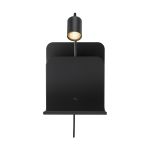 Nordlux Vægbelysning Roomi Metal Sort | IP20 - Egnet til 1x GU10 - med USB