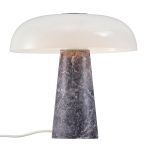 DFTP by Nordlux Bordlampe Glossy Marmor og Glas Grå | 320mm - Egnet til 1x E27