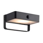 Nordlux Saulio Vægbelysning Aluminium Sort 4.45W 370lm - 830 Varm Hvid | IP44 - Solar