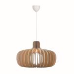 Nordlux Hazo 65 Pendel Lampe Træ Brun | Egnet til 1x E27