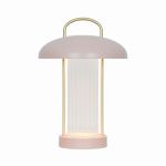 Nordlux Bordlampe Mirano Metal og Glas Pink 3W 150lm - 830 Varm Hvid | 3-Trin Dæmpbar