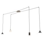 Emibig Pendel Lampe Fuji Stål Sort | Egnet til 1x E14 - Max 10W, 1x GU10 - Max 10W, 2x GX53 - Max 10W