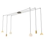 Emibig Pendel Lampe Fuji Stål Guld | Egnet til 2x E14 - Max 10W, 2x GU10 - Max 10W, 2x GX53 - Max 10W