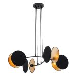 Emibig Pendel Lampe Motif Stål Sort | Egnet til 4x E27 - Max 15W