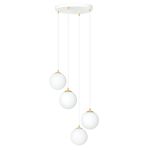 Emibig Pendel Lampe Royal Stål Hvid | Egnet til 4x E14 - Max 10W