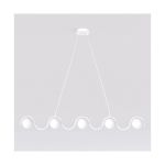 Emibig Pendel Lampe Sinus Stål Hvid | Egnet til 5x G9 - Max 8W