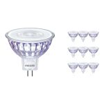 Fordelspakke 10x Philips Corepro LED Spot GU5.3 MR16 7W 621lm 36D - 830 varm hvid | erstatter 50W