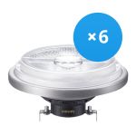 Fordelspakke 6x Philips MASTER LED spot Reflektor G53 AR111 20W 1270lm 45D - 930 varm hvid | bedste farvegengivelse - dæmpbar - erstatter 100W