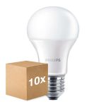 Fordelspakke 10x Philips Corepro LED Pære E27 Pære matt 13W 1521lm - 840 kold hvid | erstatter 100W
