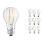 Fordelspakke 10x Ledvance Classic LED E27 Pære filament klar 4.2W 470lm - 927 ekstra varm hvid | bedste farvegengivelse - dæmpbar - erstatter 40W