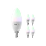 Fordelspakke 5x Calex Smart Tuya Wifi E14 Kerte 5W 470lm - 822-840 Justerbar Hvid | RGBW - dæmpbar - erstatter 40W