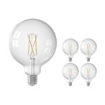 Fordelspakke 5x Calex Smart Tuya Wifi E27 Globe filament 7.5W 1055lm - 818-830 Justerbar Hvid | dæmpbar - erstatter 75W 