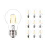 Fordelspakke 10x Philips Corepro LED Pære E27 Pære klar 4.3W 470lm - 827 ekstra varm hvid | erstatter 40W