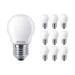 Fordelspakke 10x Philips Corepro LED Lustre E27 Kugle matt 4.3W 470lm - 827 ekstra varm hvid | erstatter 40W