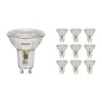 Fordelspakke 10x Noxion LED Spot GU10 PAR16 4.8W 450lm 36D - 827 Ekstra Varm Hvid | Erstatter 65W