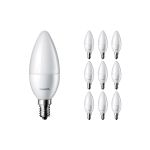 Fordelspakke 10x Philips Corepro LED Kerte E14 matt 2.8W 250lm - 827 ekstra varm hvid | erstatter 25W