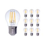 Fordelspakke 10x Noxion Lucent Lustre LED E27 Kugle filament klar 4.5W 470lm - 827 ekstra varm hvid | dæmpbar - erstatter 40W