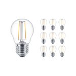 Fordelspakke 10x Philips Corepro LED Lustre E27 Kugle filament klar 2W 250lm - 827 ekstra varm hvid | erstatter 25W
