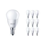 Fordelspakke 10x Philips Corepro LED Lustre E14 Kugle matt 5W 470lm - 827 ekstra varm hvid | erstatter 40W