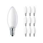 Fordelspakke 10x Philips Corepro LED Kerte E14 Matt 2.2W 250lm 827 Ekstra Varm Hvid - Erstatter 25W