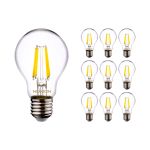 Fordelspakke 10x Noxion Lucent LED E27 Pære filament klar 8.5W 1055lm - 827 ekstra varm hvid | dæmpbar - erstatter 75W