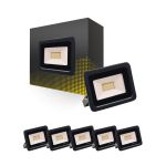 Fordelspakke 6x Bright Choice LED Projektør 20W 2000lm 100D - 840 Kold Hvid | IP66 - Symmetrisk