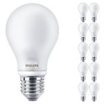 Fordelspakke 10x Philips Corepro LED Pære E27 Pære matt 7W 806lm - 827 ekstra varm hvid | erstatter 60W