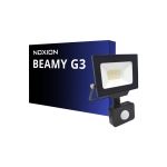 Noxion LED Projektør Beamy G3.1 Sort 20W 2200lm 100D - 840 Kold Hvid | IP44 - Bevægelses- og Lyssensor - Symmetrisk 