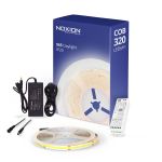 Noxion LED Strip Naga 5 Meter Komplet sæt - Smart Wifi - 24V - 320LEDs/m - COB - 8W/m - 965 Dagslys | 8mm - IP20 - Bedste Farvegengivelse